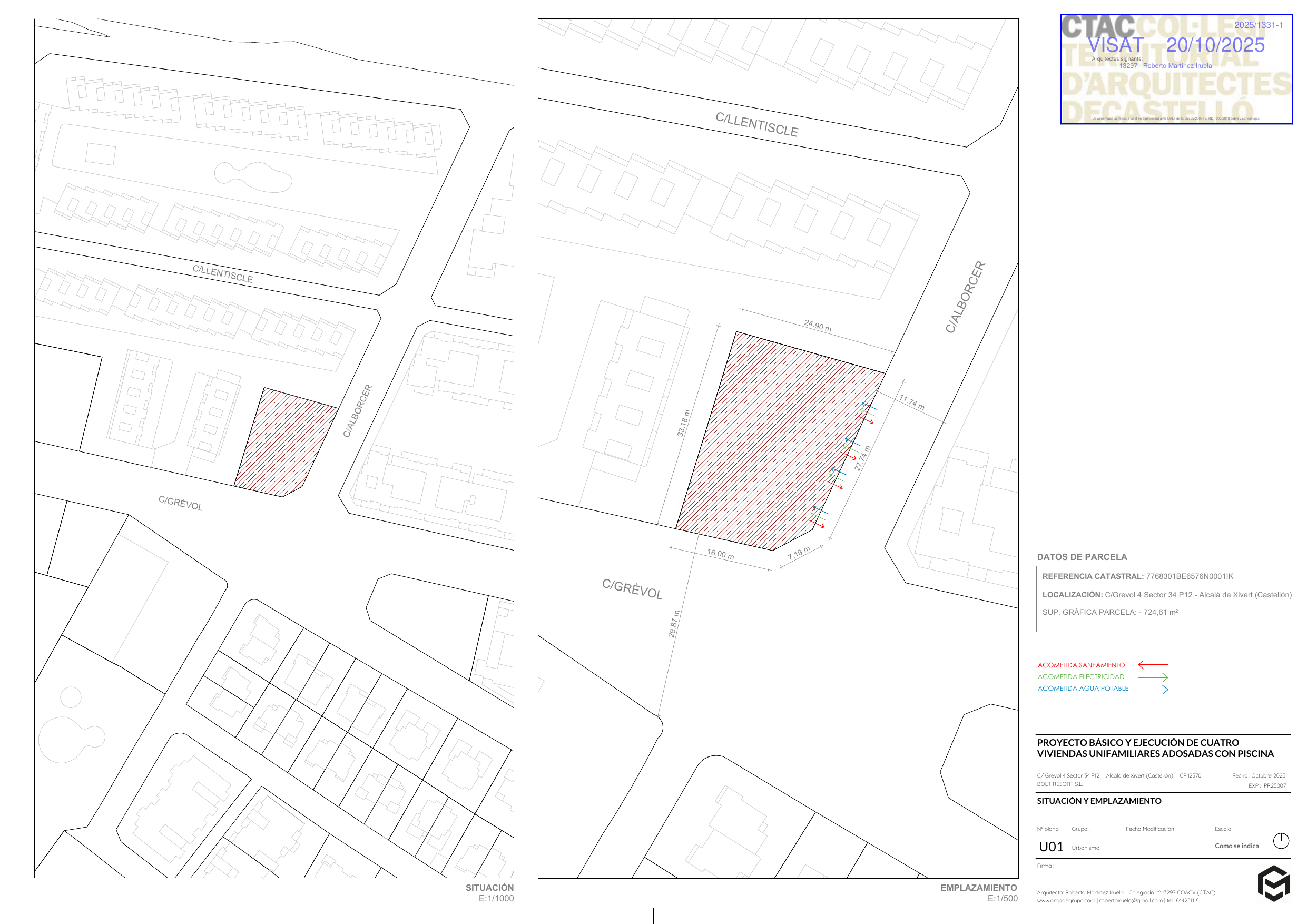 Plano de situación del proyecto Bolt Resort
